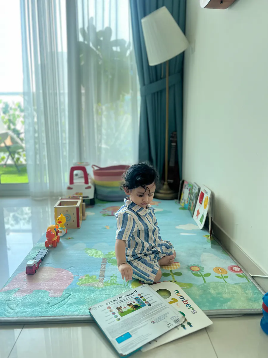 Our mornings: 'First 100 Words', numbers, and alphabets.