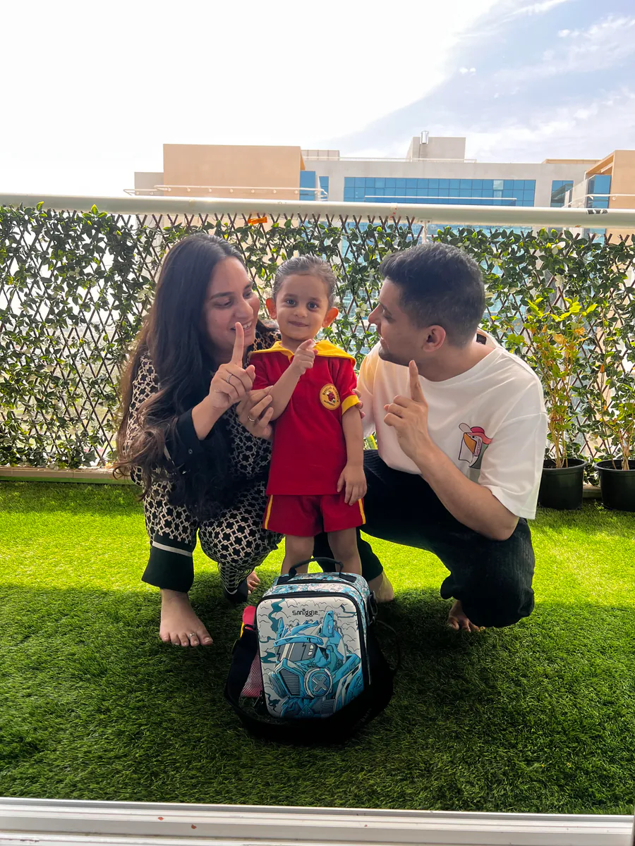 First day at daycare, a first I'm glad I didn't miss.